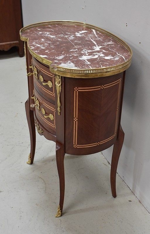 Small Mahogany Dresser Chiffonnière, Louis XV / Louis XVI Transition Style   Late 19th photo for sale