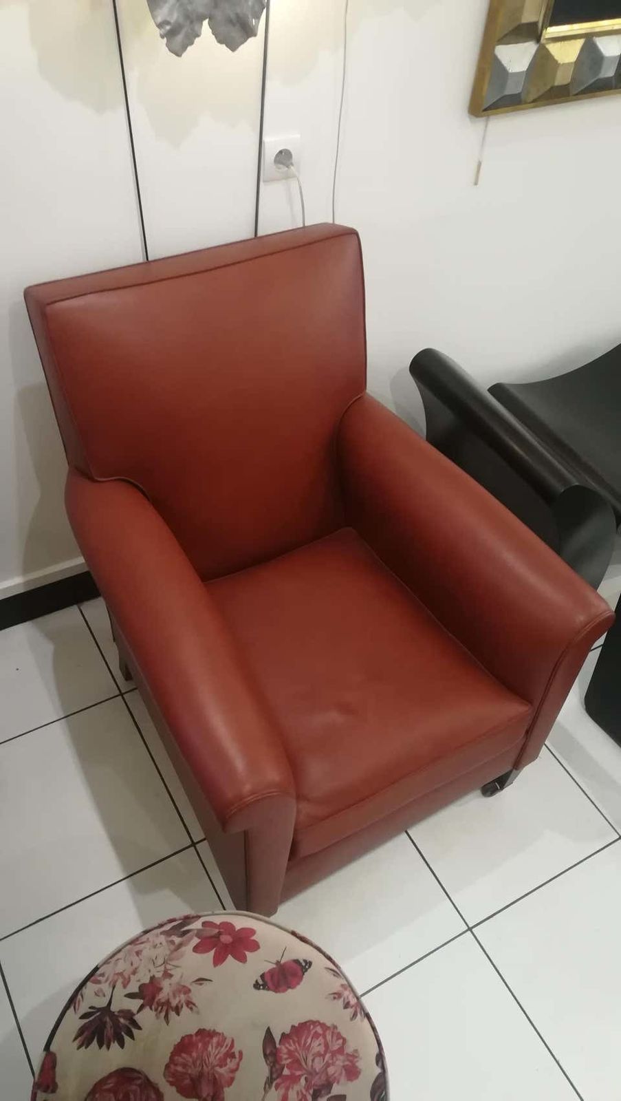 Art Deco Leather Armchair, Circa 1930 photo vinterior