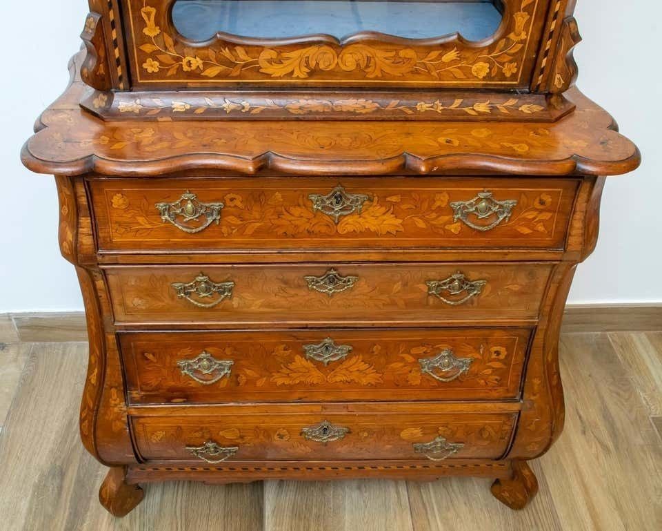 18th Century Dutch Trumeau Walnut With Maple Wood Inlays, Netherlands, 1760 photo 13155.0