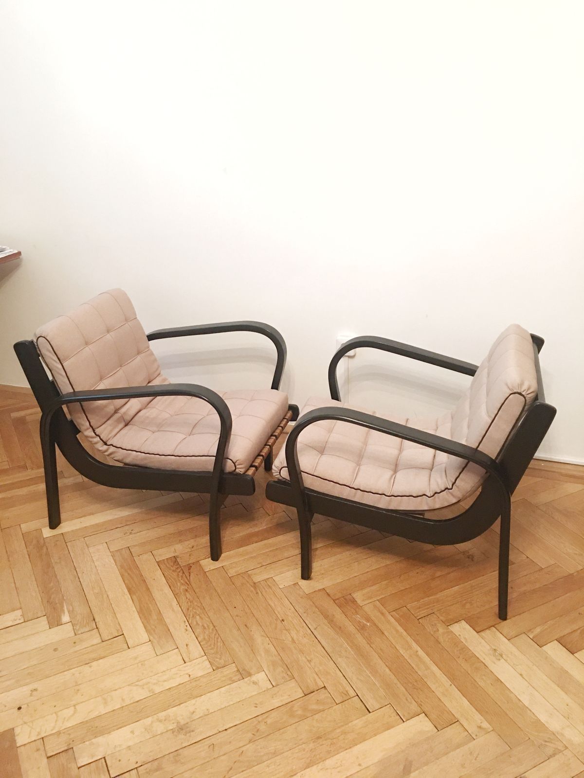 Armchairs By Karel Kozelka And Antonin Kropacek, 1940s (Pair) photo for sale