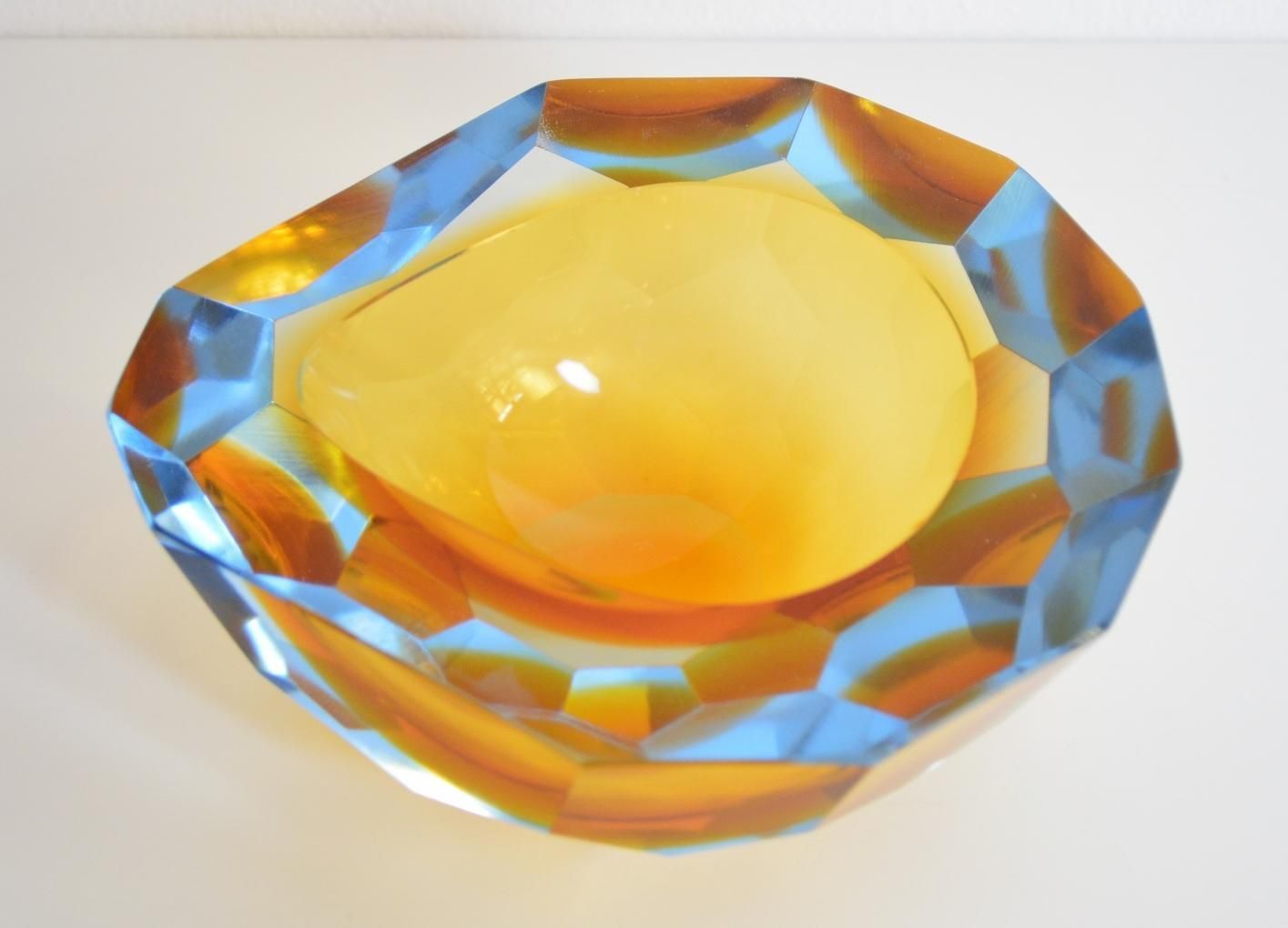 Murano Sommerso Ashtray By Flavio Poli, 1950s