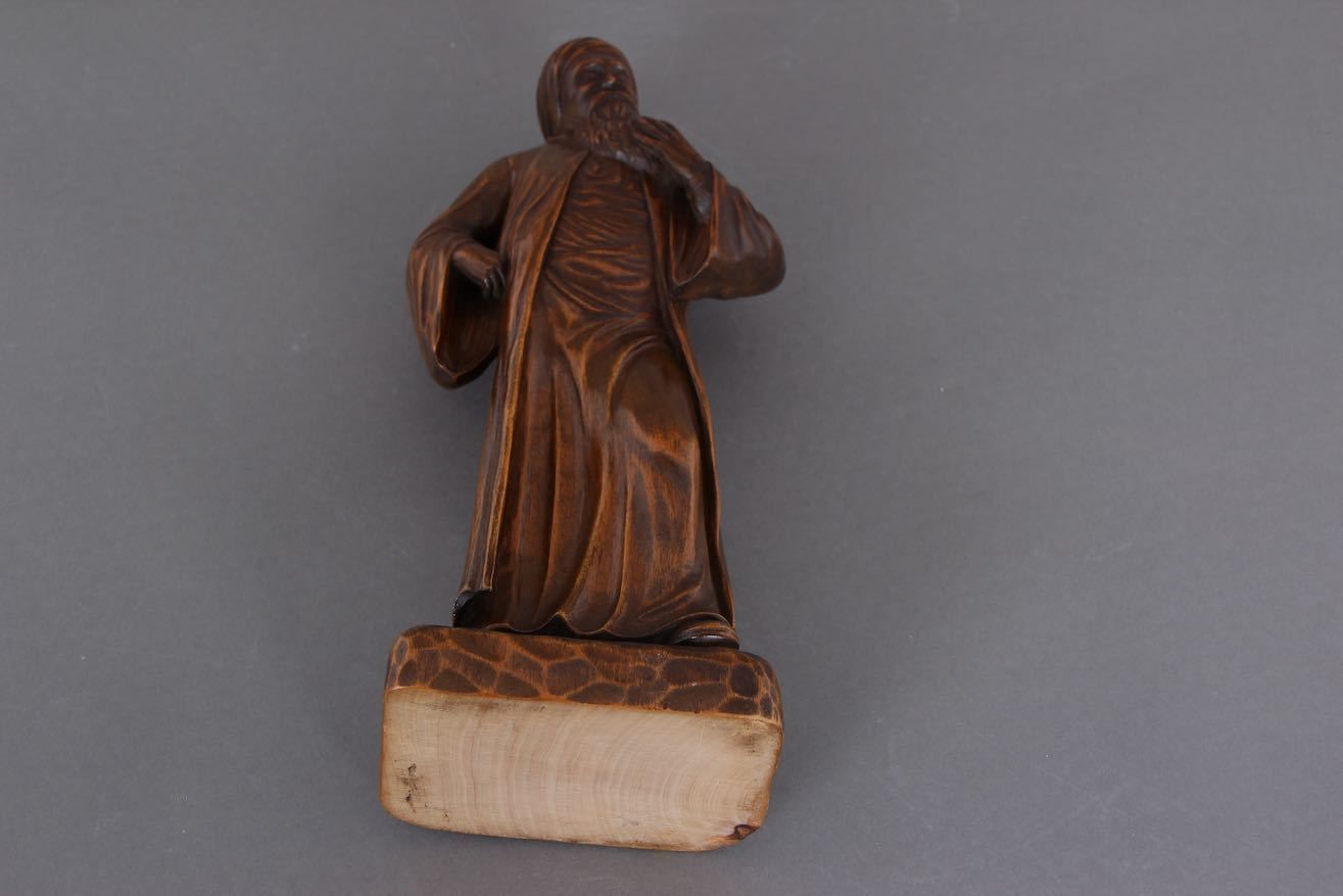 1 Religious Figure In Wood. Parno 1946. Perfect Condition. photo vinterior