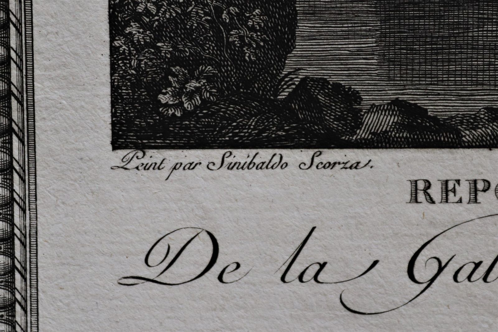 Engraving: "Repos De Chasseurs" From The Gallery Of The Royal Palace, Genoese School photo buy