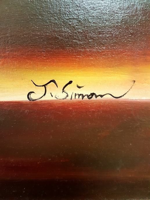 Beautiful Oil On Canvas  Flowers Motif photo vinterior