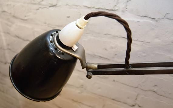 Horstmann And Hadrill Industrial Desk Vintage Lamp Office Factory Black Retro Antique Light Lighting Mid Century Factory photo buy