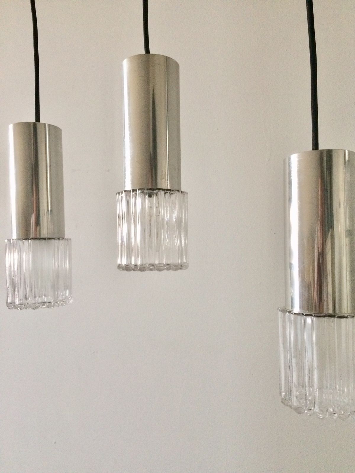 Kaiser Leuchten Design Glazen & Metalen Hanglamp Door Helena Tynell, Ca. Jaren 1960 photo vintage