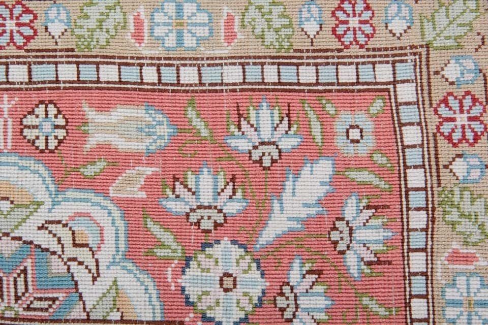 Vintage Oriental Carpet Turkish Hereke Silk Rug 72 X 122 Cm photo vintage