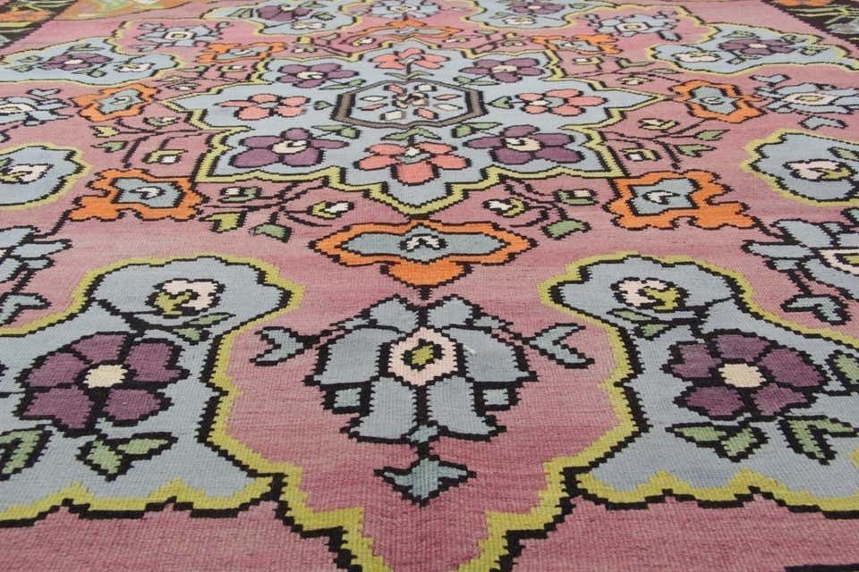 Vintage Rugs Turkish Kilim Rug Anatolian Carpet Wool Rug 219x324cm photo vinterior
