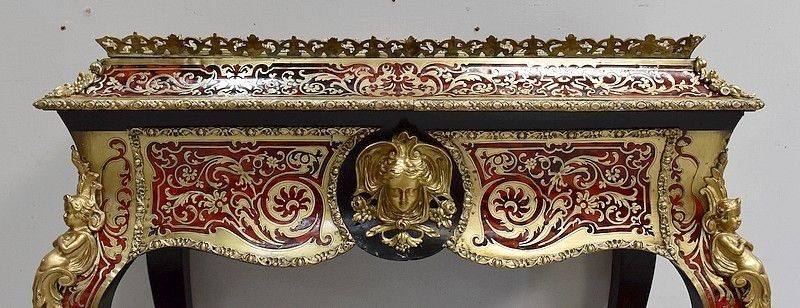 "Boulle" Marquetry Planter, Napoleon III Period Mid 19th Century photo vinterior