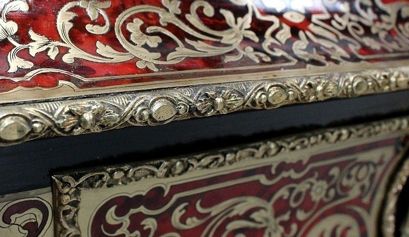 "Boulle" Marquetry Planter, Napoleon III Period Mid 19th Century photo vintage