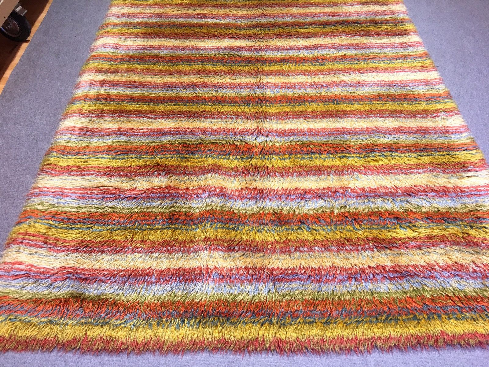 Mohair Rug Turkey 7.9 X 5.6 Ft / 240 X 170 Cm Oushak Long Pile Cosey Shag Super Soft Carpet photo for sale