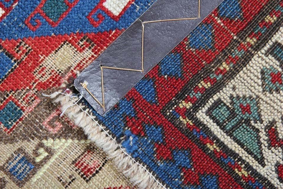 Handwoven Antique Caucasian Runner Rug 90x321cm photo Textiles