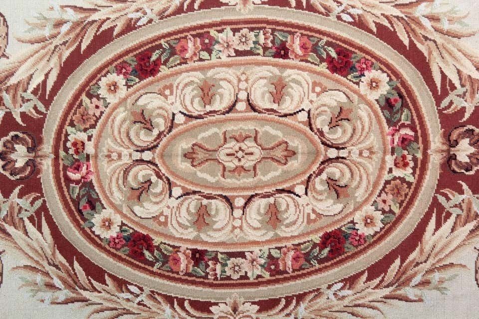 Hand Woven Aubusson Needlepoint Rug, Chinese Made French Style Aubusson Tapestry  120x180cm photo for sale