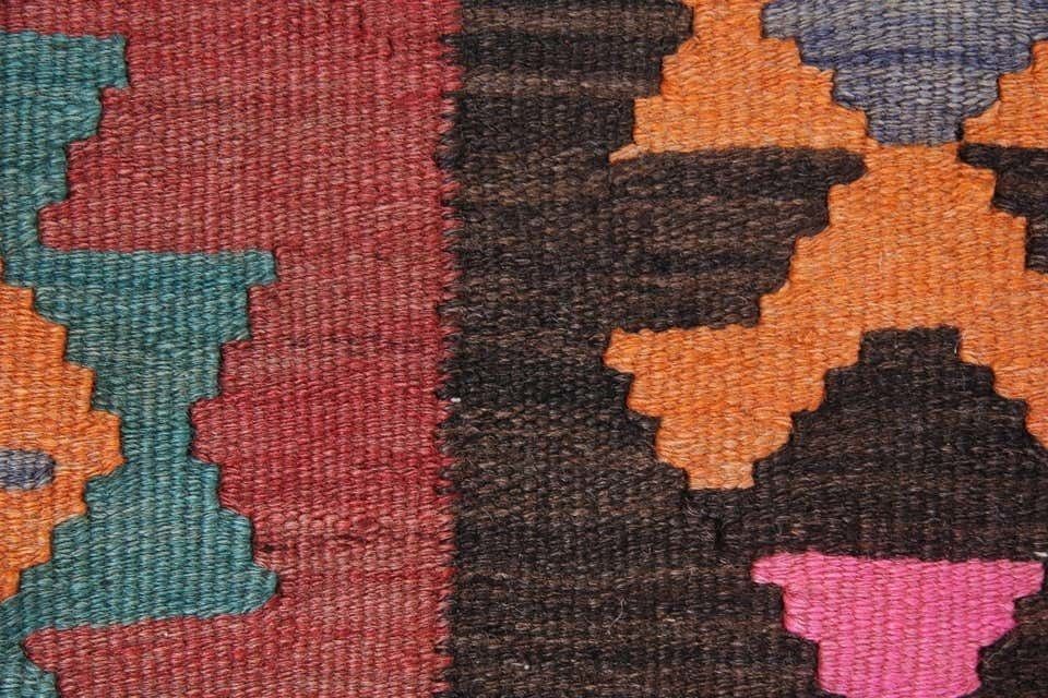 Antique Rugs Oriental Handwoven Turkish Kilim Rug Runner Vintage Flatwoven Carpet  190x412cm photo Textiles