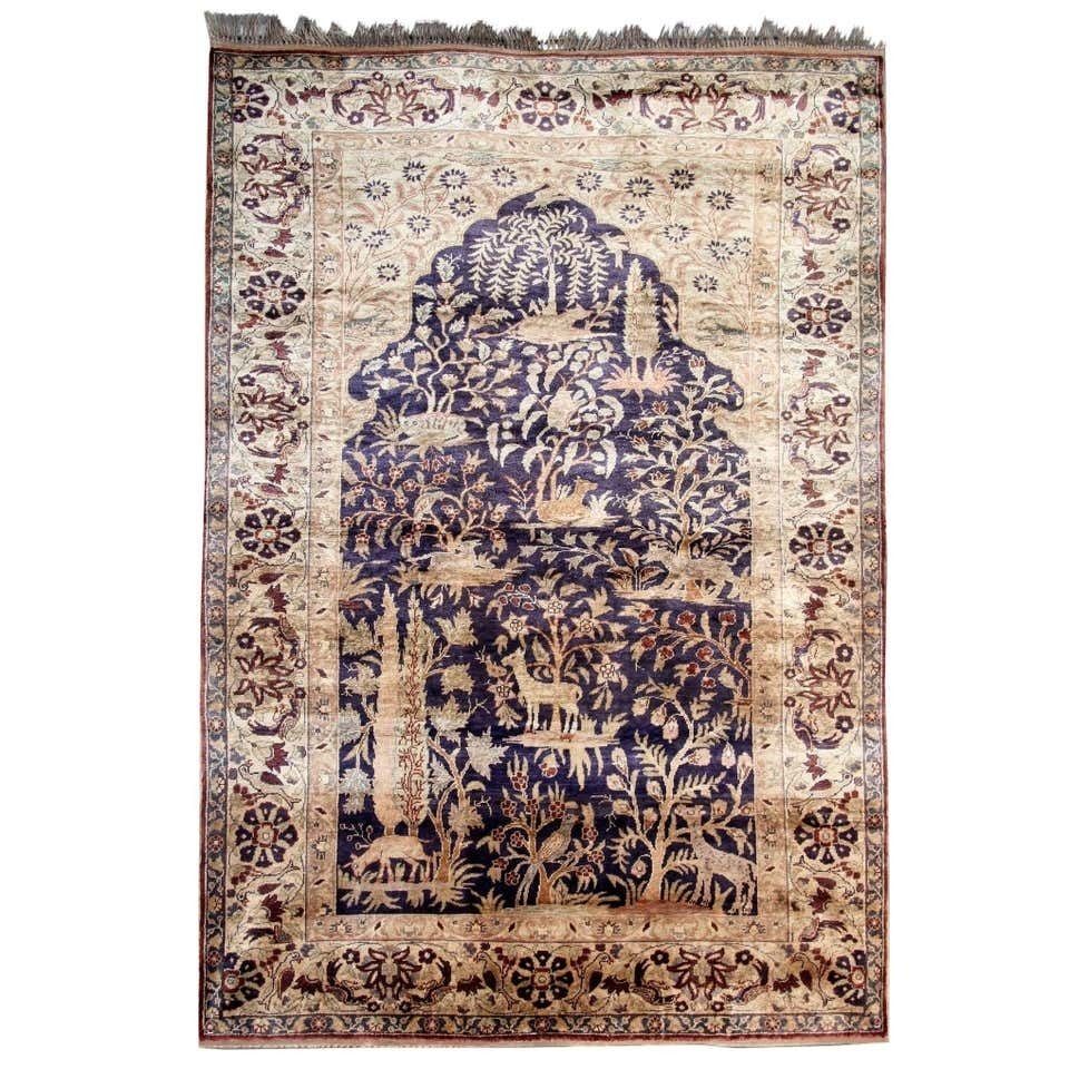 Antique Rugs, Pure Silk Rugs Turkish Rugs Carpet From Turkey Tree Of Life