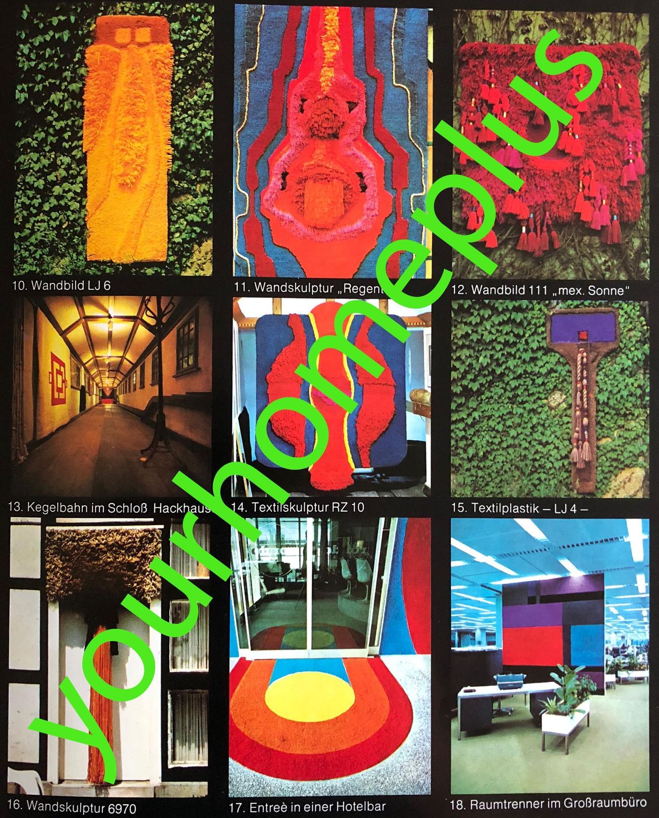 Modernist Wall Rug Lj6 By Ewald Kröner, Schloss Hackhausen, Germany, 1970s No. 3 photo for sale