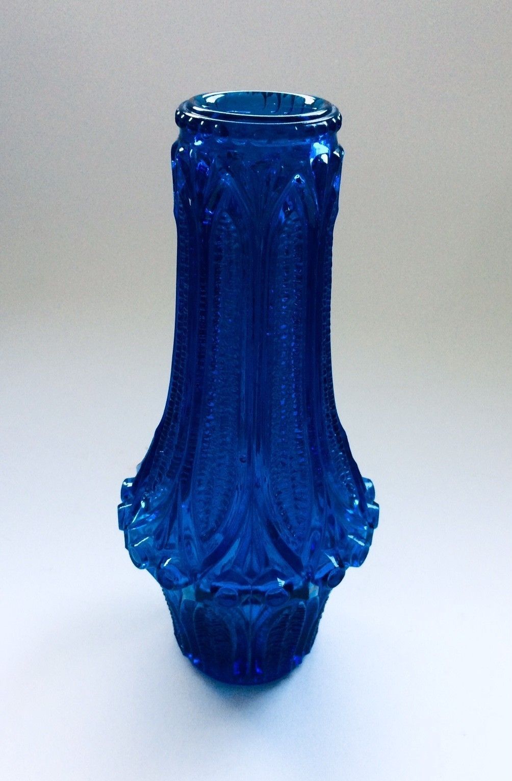Scandinavian Design Blue Art Glass Vase, Finland 1960s photo for sale