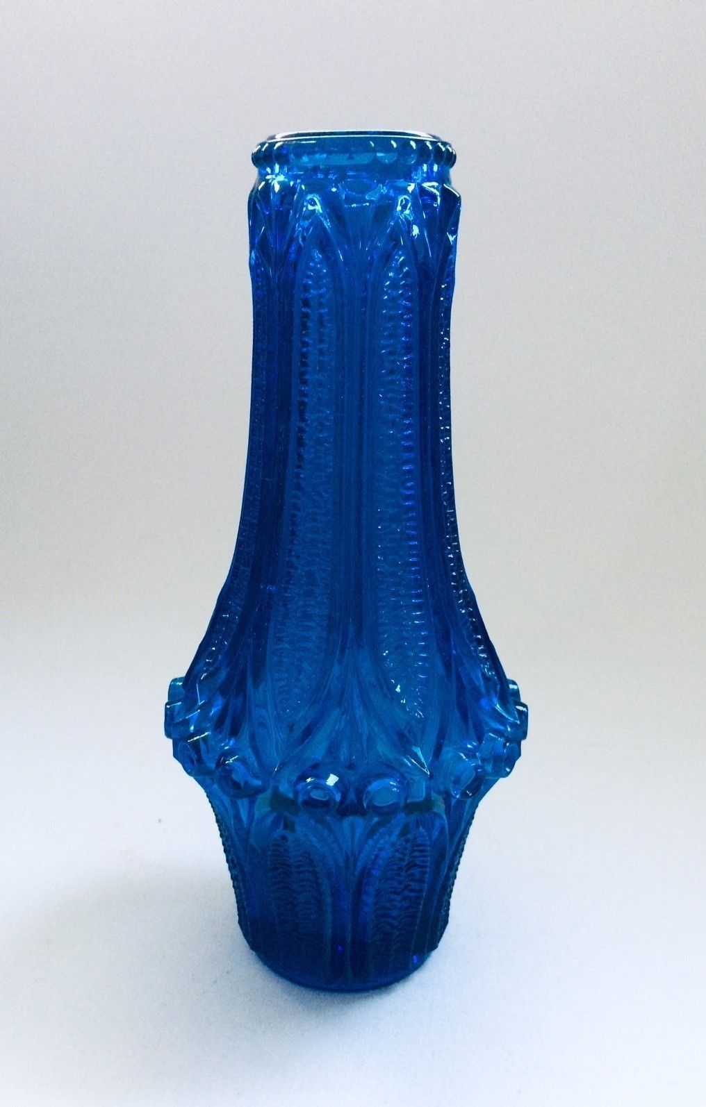 Scandinavian Design Blue Art Glass Vase, Finland 1960s photo Home Decor