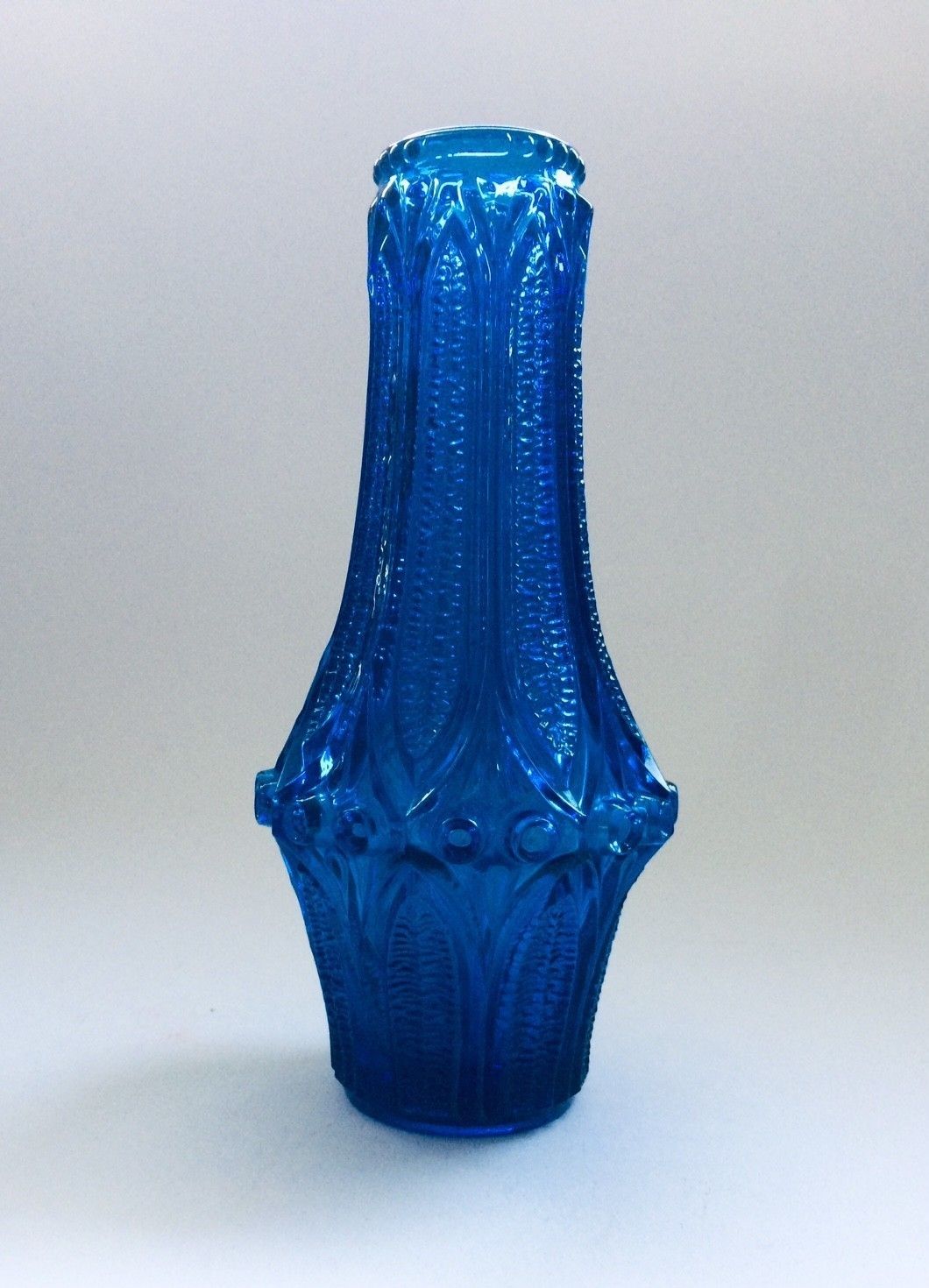 Scandinavian Design Blue Art Glass Vase, Finland 1960s photo 221.96