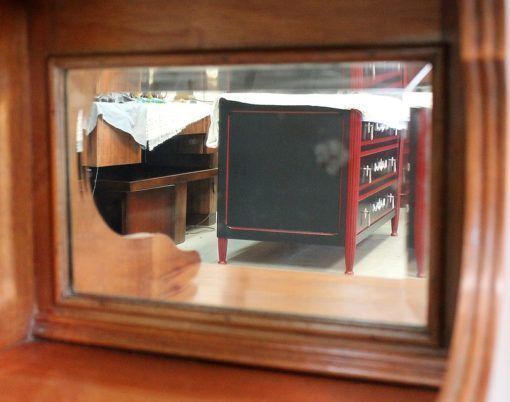 Coal Reserve Cabinet, English, Solid Mahogany   Late 19th Century photo vintage