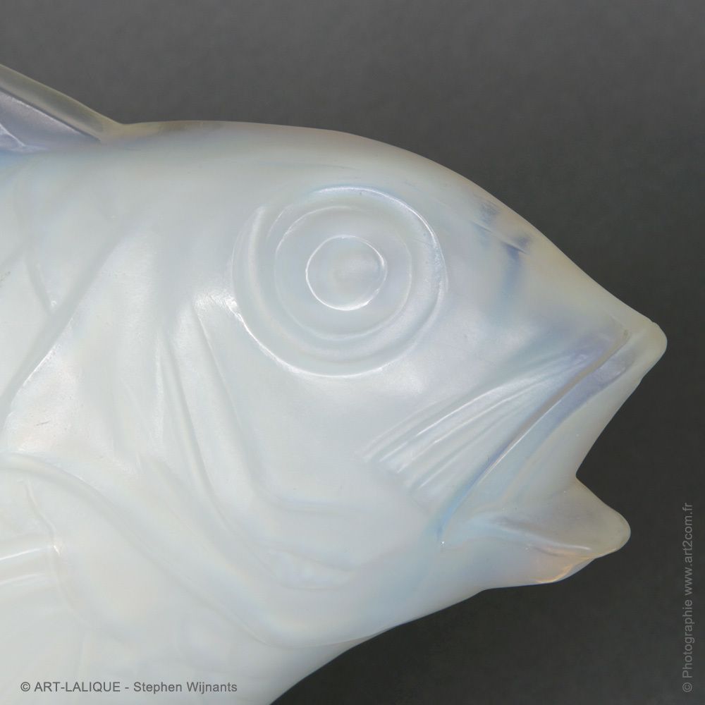 A Strong Opalescent Fish  Statue By Sabino photo furniture