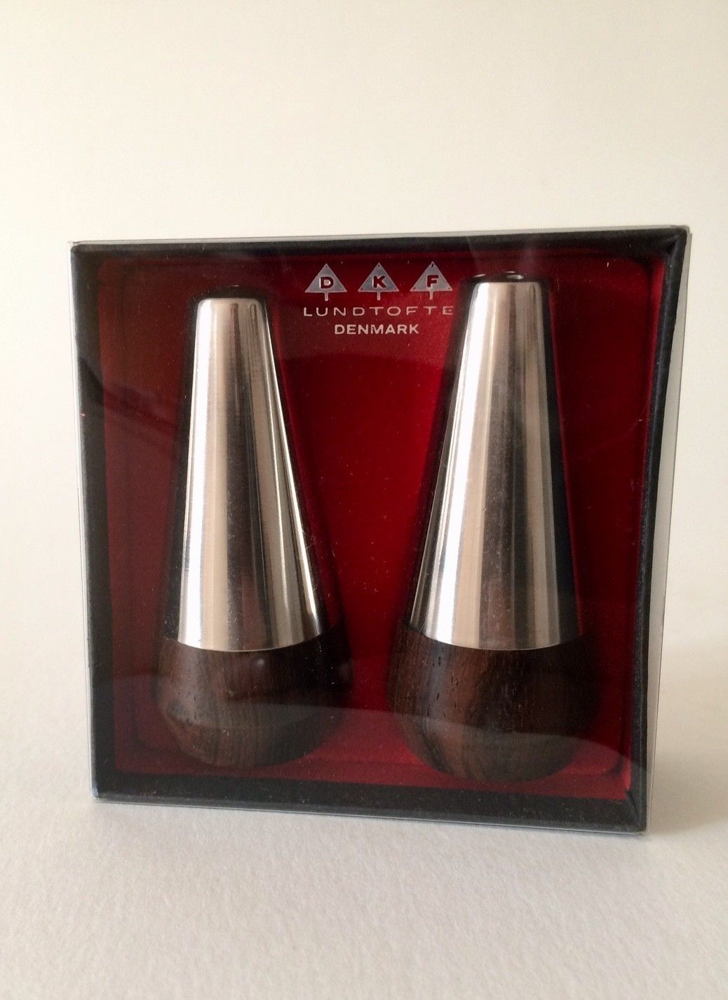 Scandinavian Design 1960s 7cm Pepper & Salt Set By Dkf Lundtofte Denmark photo Home Decor