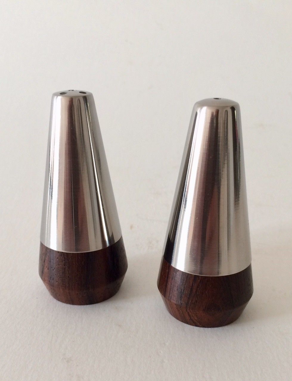 Scandinavian Design 1960s 7cm Pepper & Salt Set By Dkf Lundtofte Denmark photo 60.76