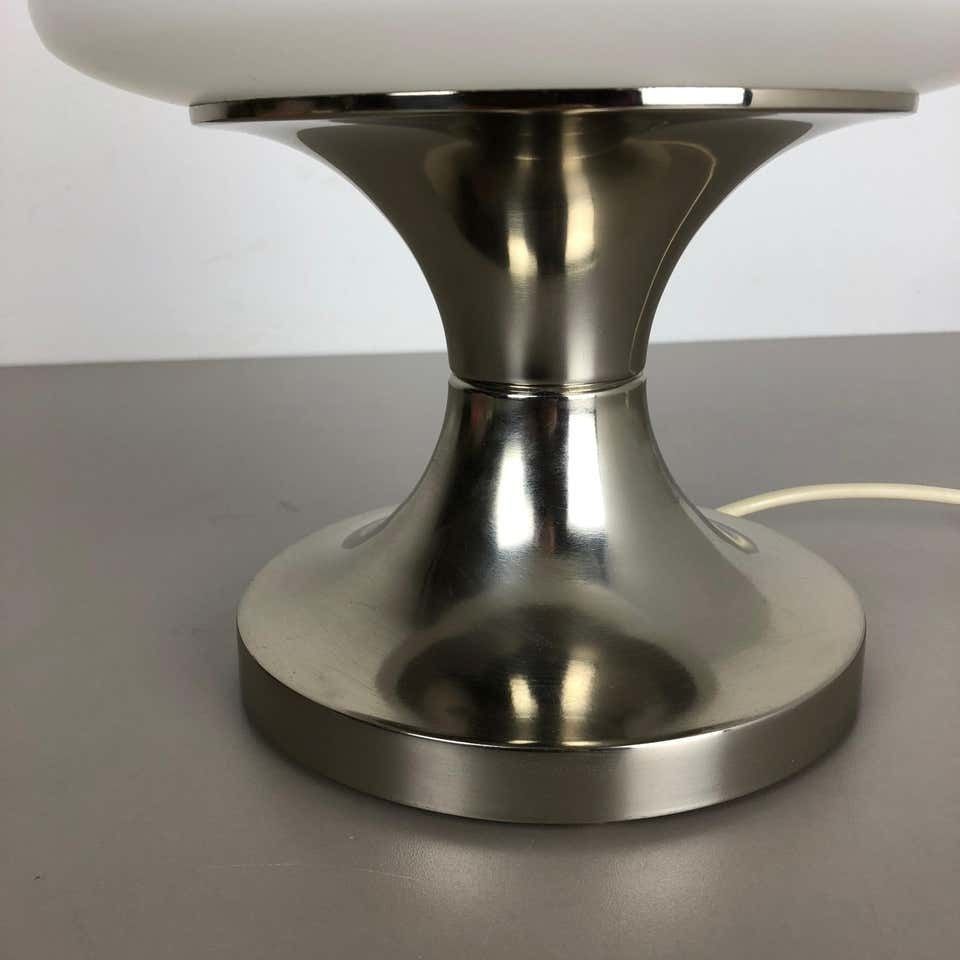 Original Modernist Mushroom Sputnik Table Light With Opal Shade, Italy, 1970s photo 581.0