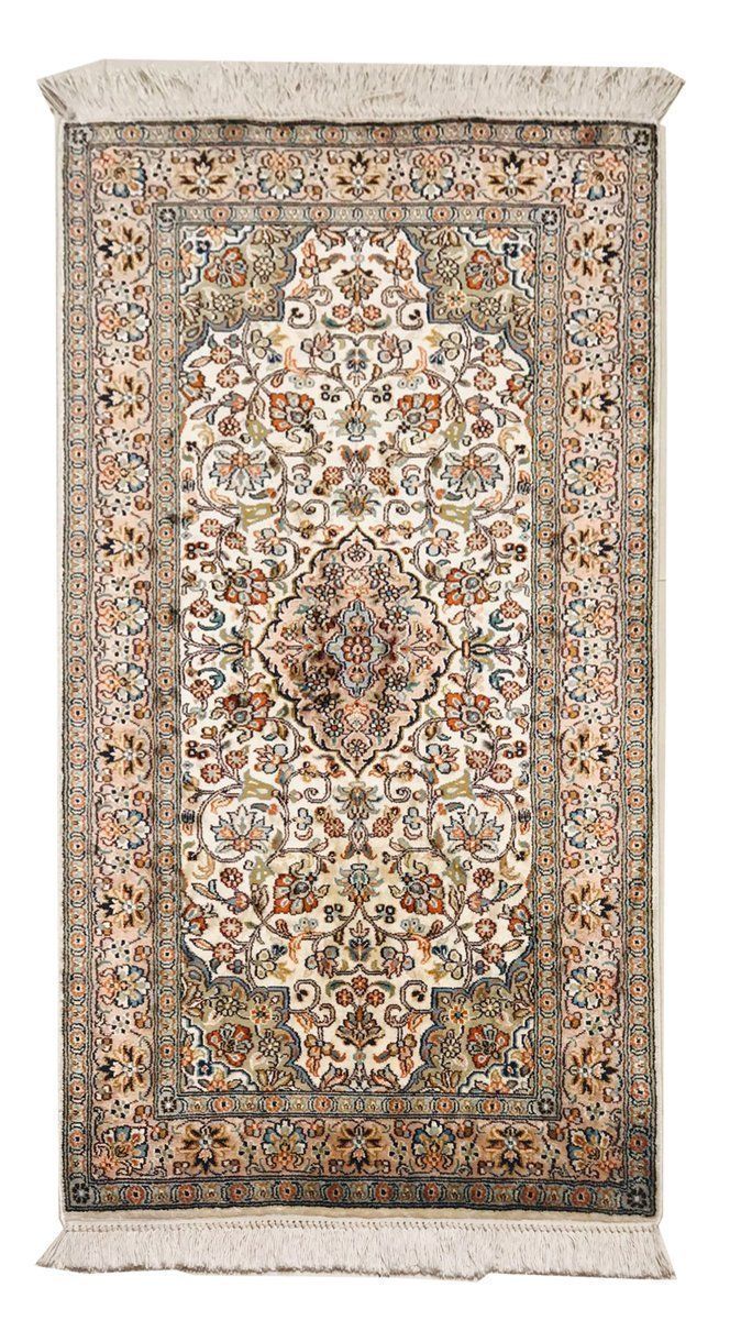 Indian Hand Knotted Silk Carpets, 1970s, Set Of 2
