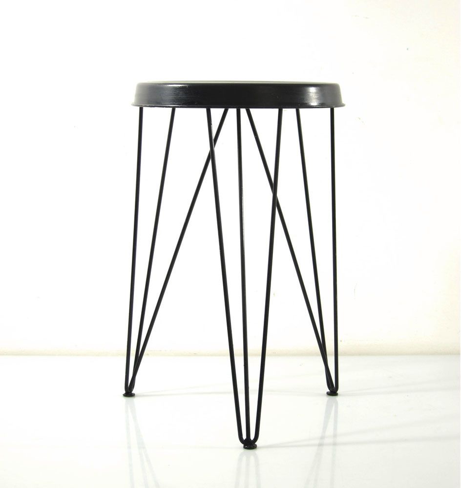 Pilastro Zwarte Vintage Jaren Zestig Kruk Van Tjerk Reijenga photo furniture