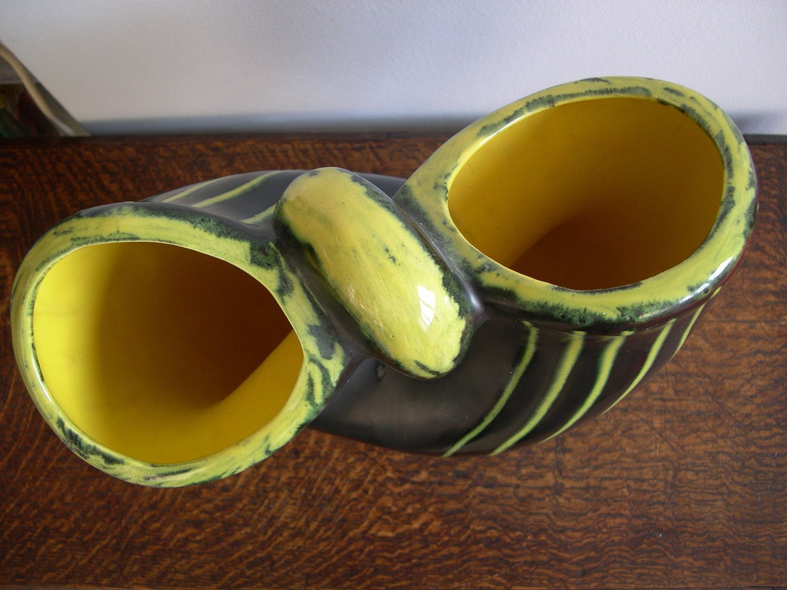 French Ceramic Vase In Bicolour Glazes By Revernay, Vallauris C.1950 photo furniture