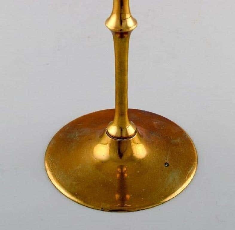 Bjørn Wiinblad ‘1918 2006’, Tall "Hurricane" Candleholder In Brass photo vinterior