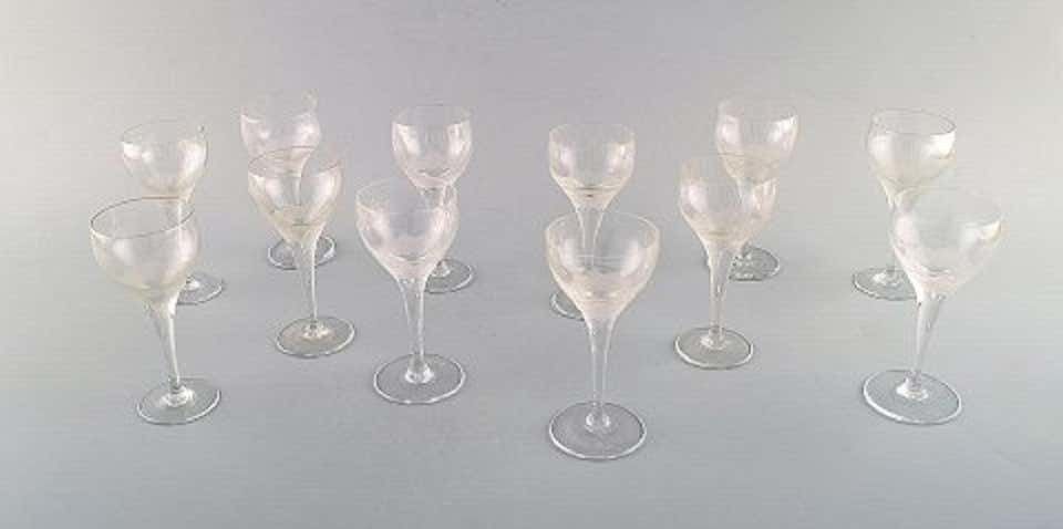Bjørn Wiinblad ‘1918 2006’ For Rosenthal, Twelve "Lotus" Glasses, 1980s photo buy