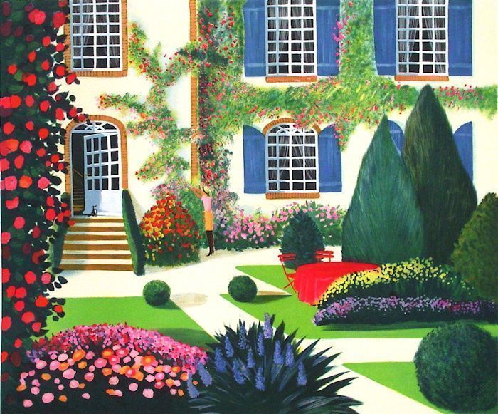 Bonnec Alain Et Daniel   Lithography   In The Garden