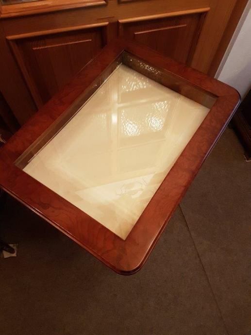 Showroom Table With Glass Tray  Excellent Condition photo Furniture