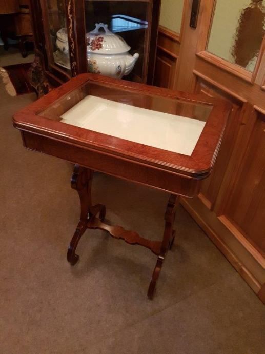 photo for sale Showroom Table With Glass Tray  Excellent Condition