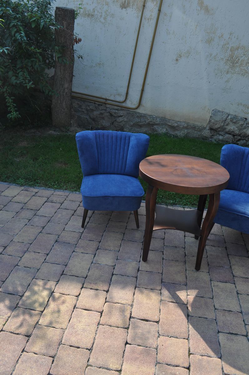 Blue Cocktail Chairs, 1950s, Set Of 2 photo buy
