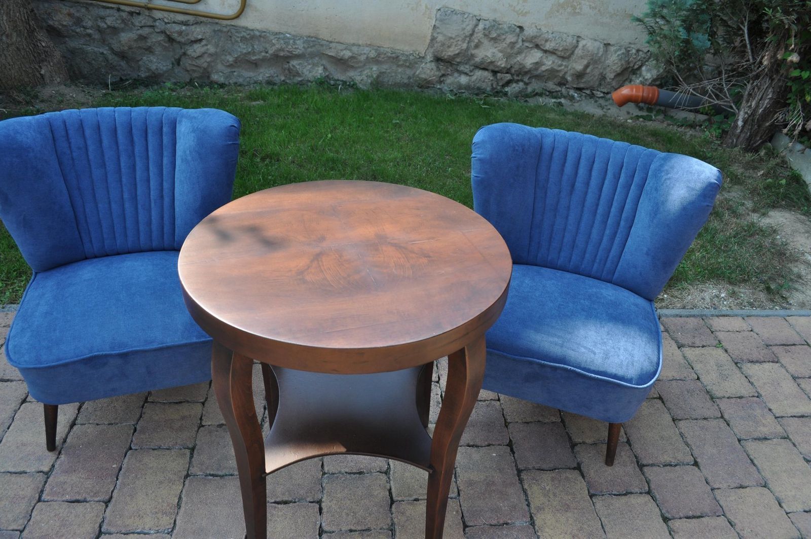 photo for sale Blue Cocktail Chairs, 1950s, Set Of 2