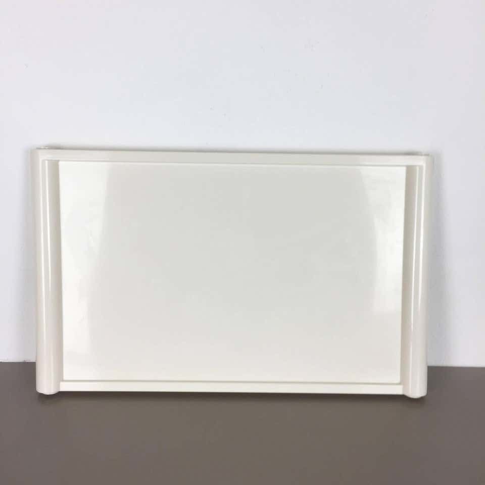 Luigi Massoni Minimalist Plastic White Bed Tray Element By Guzzini, Italy, 1980s photo 397.0
