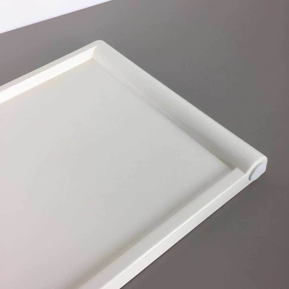 Luigi Massoni Minimalist Plastic White Bed Tray Element By Guzzini, Italy, 1980s photo buy