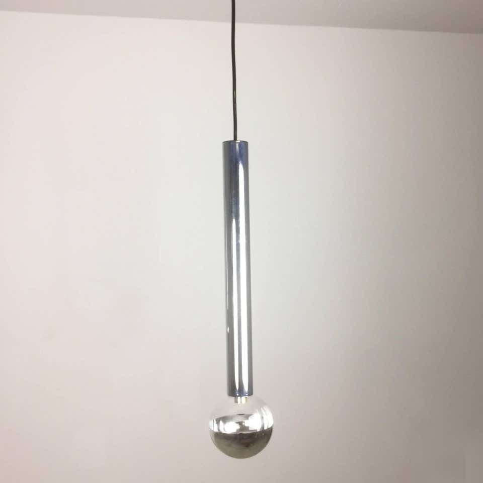 1970s Chrome Hanging Lights Glass Bulb By Motoko Ishi For Staff Lights, Germany photo Lighting