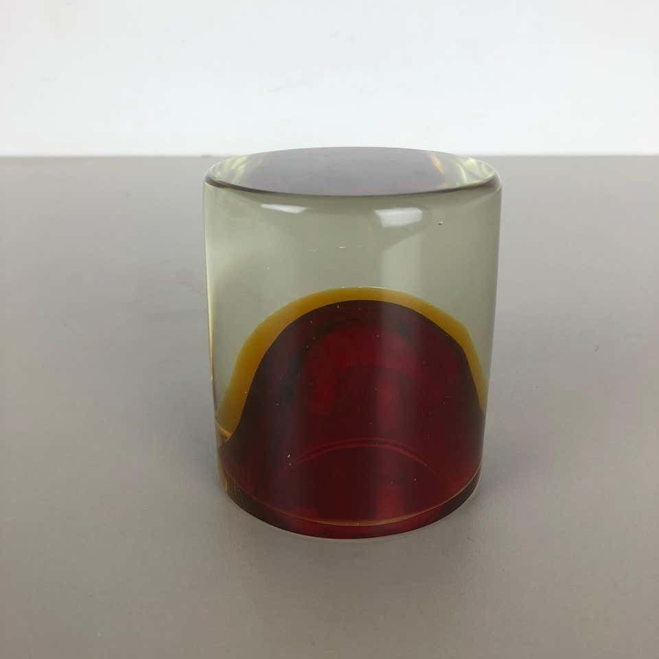 Home Decor Multi Color Murano Vetri Glass Sommerso Bowl Shell Ashtray Element, Italy, 1970s photo