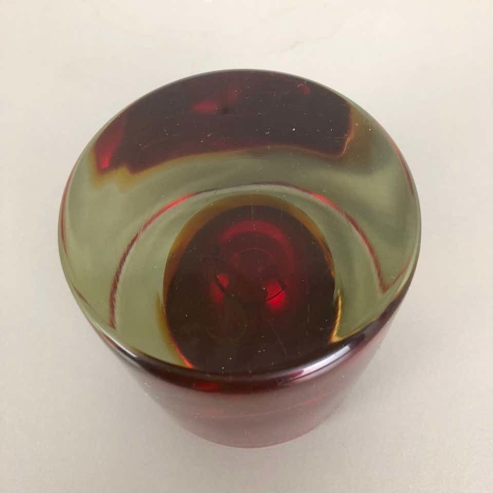 485.0 Multi Color Murano Vetri Glass Sommerso Bowl Shell Ashtray Element, Italy, 1970s photo