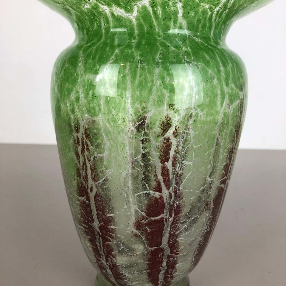 German Glass Vase By Karl Wiedmann For Wmf Ikora, 1930s Bauhaus Art Deco photo 793.0