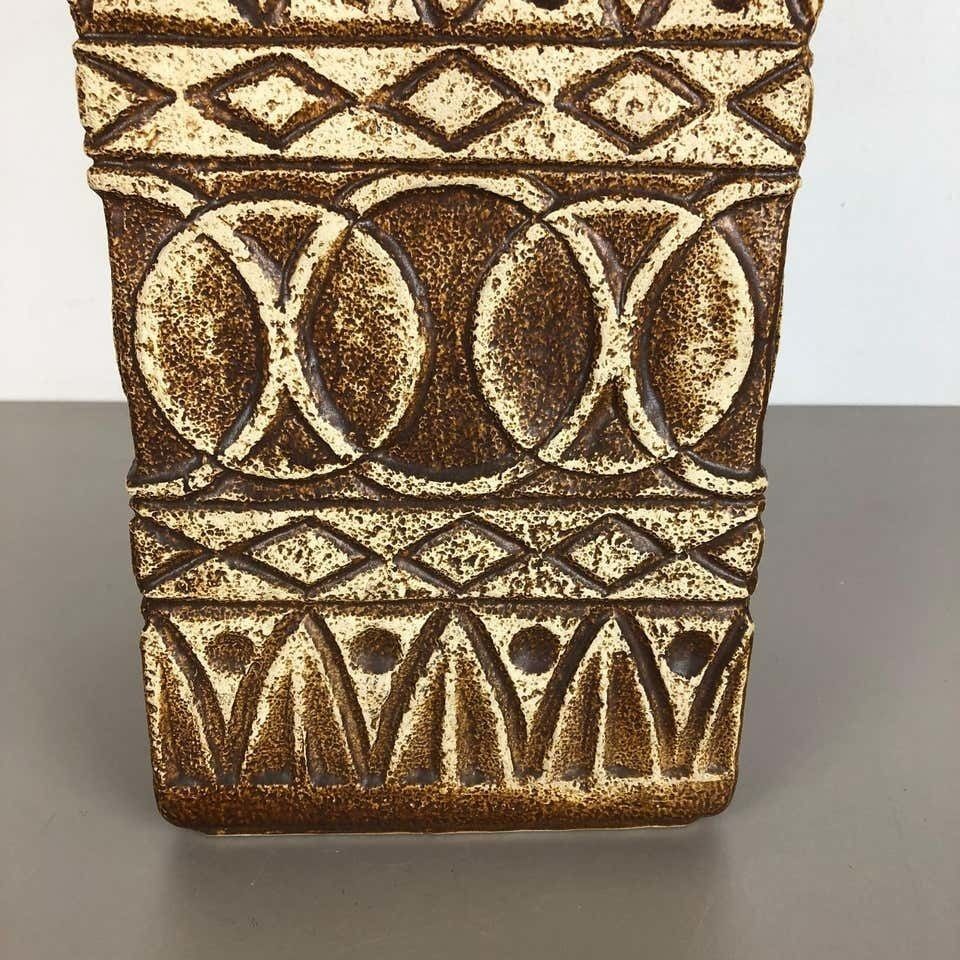 Home Decor Large Fat Lava Pottery Floor Vase, Bodo Mans Bay Ceramics, Germany, 1970s photo