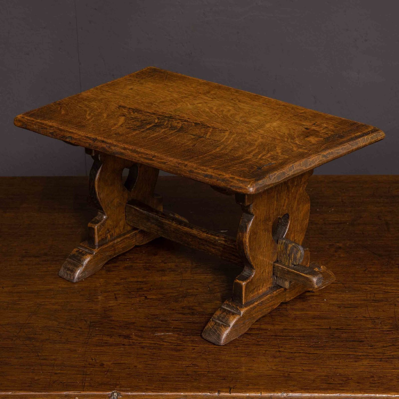 Miniature Pair Of Arts And Crafts Refectory Tables photo vintage