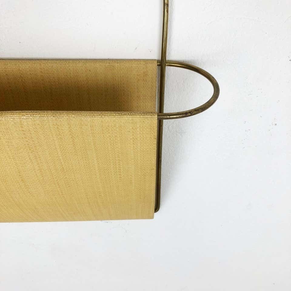 Home Decor Vintage Brass Wall Hanging Magazine Holder photo