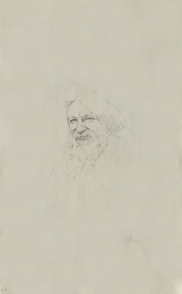 Bardey Jeanne (1876 1944)  Lithography Portrait Of Auguste Rodin