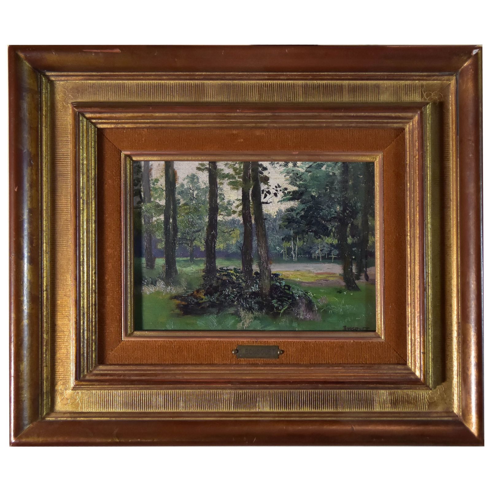 The Clearing Behind The Pines" French School By Charles Bousquet Early Twentieth