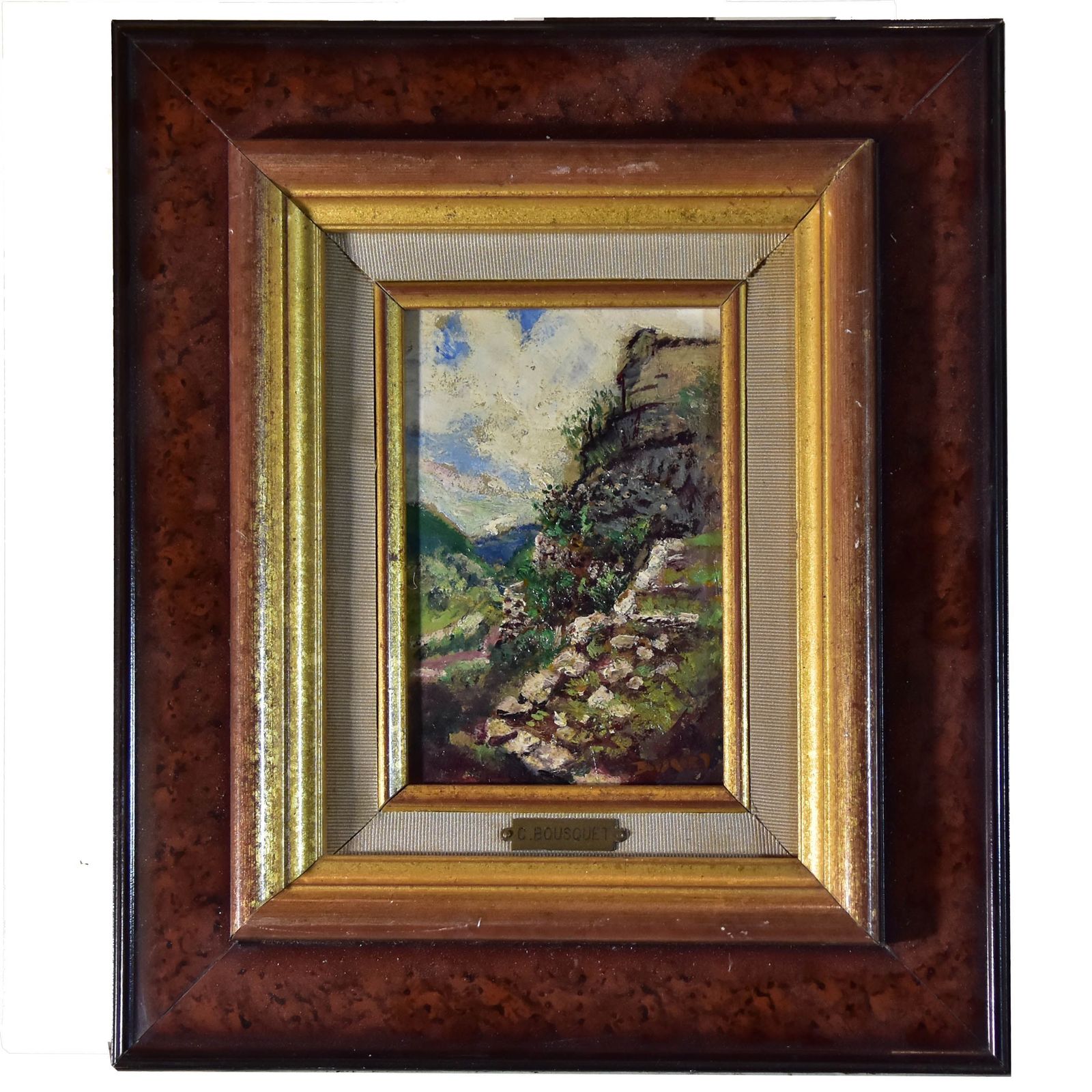 Perched House And Path" By Charles Bousquet French School Early Twentieth